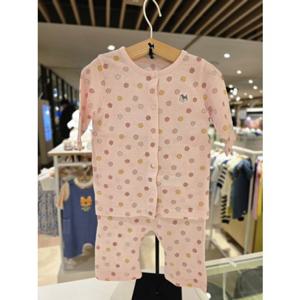 [블루독베이비] 25 SS(피치)드로잉플라워7부내의(4517005427)출산 백일 돌 조카 선물 임신 간절기 여름 (45