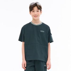 [오션스카이]남아 시어서커 라운드 반팔 티셔츠-EBJB5838D0C