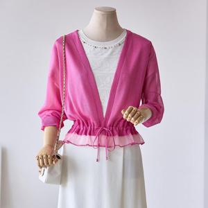 [한정수량] [커스텀에이블] 밑단 쉬폰 카사리 가디건_T2505CD021B