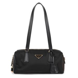 라프리마 프라다 미디엄 리나일론 및 가죽 탑 핸들백 1BB127-2C8Q-F0002-ODO