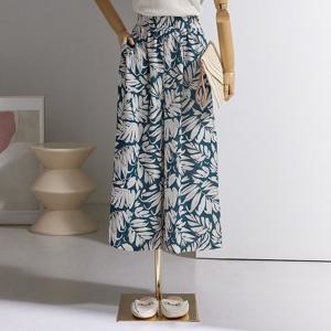 [한정수량] [커스텀에이블] 나뭇잎 와이드 밴딩 큐롯팬츠_T2505PT607B