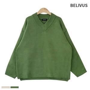 [빌리버스]빌리버스 남성 니트 BDT346 긴팔 브이넥 티셔츠