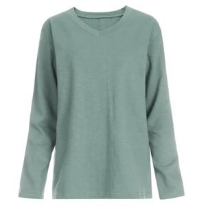 [샵앤]여성 국산 사계절 V넥 슬라브 긴팔 티셔츠 DAI-WSH-1056-