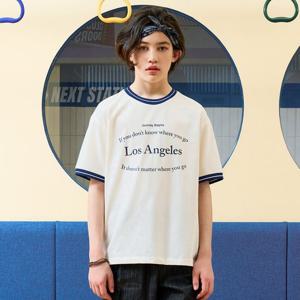 [오션스카이]남아 라인 배색 반팔 티셔츠-EBJB5831D05