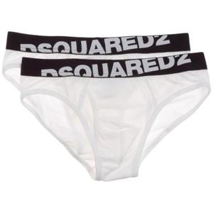 Dsquared2 투팩 로고 웨이스트밴드 브리프 DCX670030 100 TP934646001