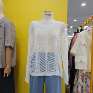 르피타 DP01 뒤끈 브이넥 뜨게니트 L252USW617