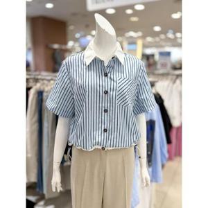 소고 세이브존01 스트라이프 카라넥 블라우스 AJ2BA19