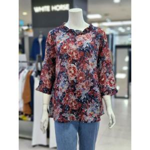 화이트호스 세이브존05 프릴 나염 여름소재 블라우스 A252228