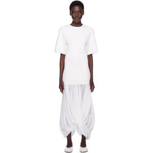 토템 원피스 화이트 코쿤 티셔츠 미디 드레스 252771F054013