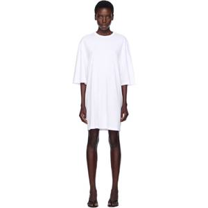 토템 원피스 화이트 릴랙스 티셔츠 미니 드레스 252771F052001