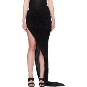 릭오웬스 롱스커트 블랙 할리우드 에드푸 맥시 스커트 251232F093042