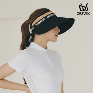 [gs] 듀빅 여성 천연초 와이드 리본 썬바이저 DF2WAP731BK