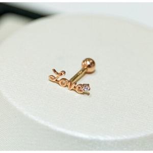 [로이드] LOVE 레터링 이니셜 14K GOLD 피어싱 LPFG1001G