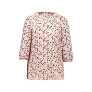 [벨리시앙]기하학패턴 7부 버튼 블라우스 BL4233