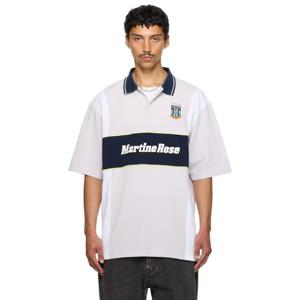 마틴로즈 폴로셔츠 SSENSE 익스클루시브 그레이   네이비 오버사이즈 패널 폴로 셔츠 252892M212000