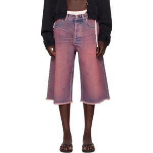 마틴로즈 반바지 SSENSE 익스클루시브 핑크 페이딩 워싱 데님 쇼츠 252892F088000