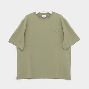 메종키츠네 폭스패치로고 반팔 남성 티셔츠 OM00116KJ7016 0077