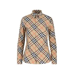 Burberry 긴소매 체크 버튼 셔츠 8087629 B9368 TP934473381