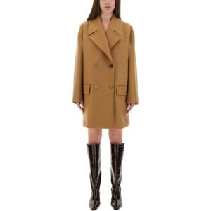 모스키노 카멜 더블브레스트 니 랭스 코트 06055512 0084