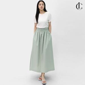 엘케이트 여자 스커트 여름 롱치마 밴딩 플레어 바스락 스커트 LFLP006