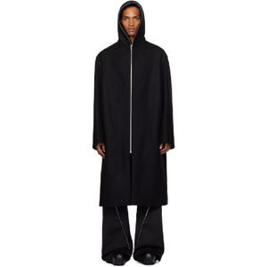 릭오웬스 코트 블랙 콘코르디안 맥 코트 252232M176001