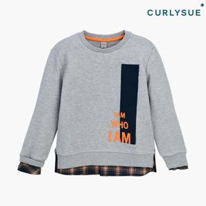 [컬리수]아동 체크 레이어드 맨투맨 COF1GQTS56