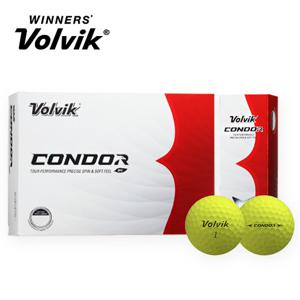 볼빅 콘도르 우레탄 화이트카본 3피스 골프공 옐로우 12구