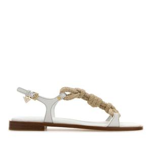 프라다 투톤 패브릭 가죽 샌들 1X994NF010248 F0009