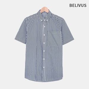 빌리버스 남자 반팔 셔츠 스트라이프 여름 남방 BBI045
