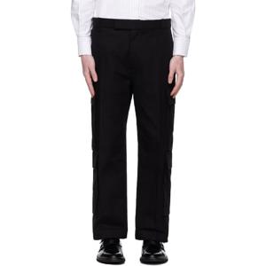 톰브라운 카고팬츠 블랙 워싱 코튼 유틸리티 치노 카고 팬츠 252381M188001