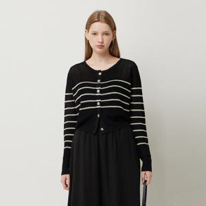 [시슬리]스트라이프 라운드넥 가디건(SAKC71541)