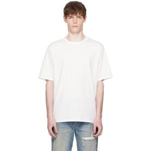 아미리 티셔츠 오프 화이트 블리치 워싱 반다나 패치 티셔츠 252886M213004