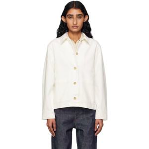 아페쎄 청자켓 오프 화이트 니키 데님 재킷 252252F060002