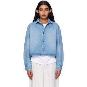 아페쎄 셔츠 블루 샘 데님 셔츠 252252F109000