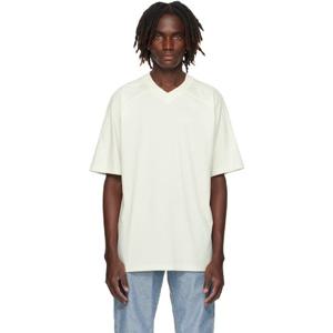 베트멍 티셔츠 화이트 컷업 브이넥 티셔츠 252669M213026