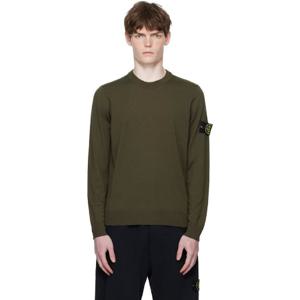 스톤아일랜드 티셔츠 카키 5100071 라이트 RWS 퓨어 울 스웨터 252828M201007