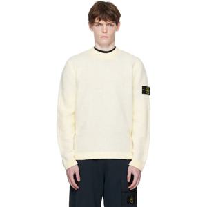 스톤아일랜드 티셔츠 오프 화이트 5100056 팬시 얀 스웨터 252828M201011