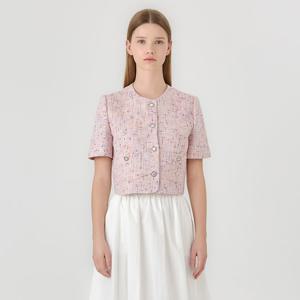 [케네스 레이디]캔디바 라운드넥 트위드 자켓(ENJKOF61)