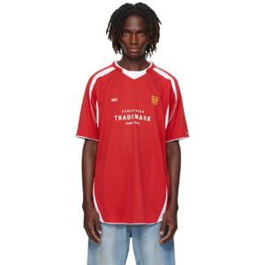 베트멍 티셔츠 레드 트레이드마크 풋볼 저지 탑 252669M213027