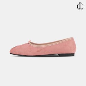 엘케이트 여자 플랫슈즈 데일리 스퀘어 스웨이드 발레리나 슈즈 LNIN006