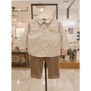 [압소바] (베이지) 25FW 메이슨 체크 상하복 (A2521282)