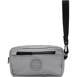 26 SS 스톤 아일랜드 콤파스 패치 메탈 나일론 클러치백 그레이 K1S1592009 17S0076 V006