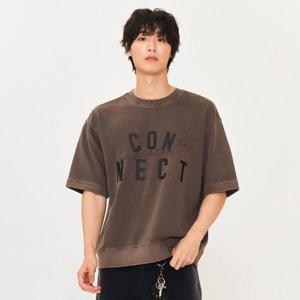 체이스컬트 동백01 피그먼트 반팔 맨투맨 EERK5133B