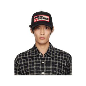 디스퀘어드2 볼캡 블랙 로고 패치 볼캡 252148M139028