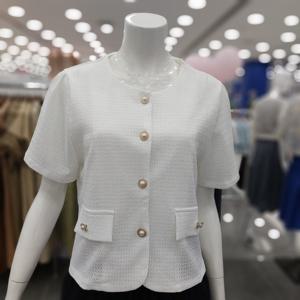 [아니베에프]A55WJK710 라운드넥 버튼 장식 쟈켓