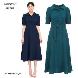 [미니멈]MD 카라넥  반팔 플레어 원피스 MD MZBGWO3850_CJ