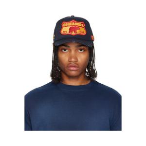 디스퀘어드2 볼캡 네이비 캐네디언 패치 볼캡 252148M139027