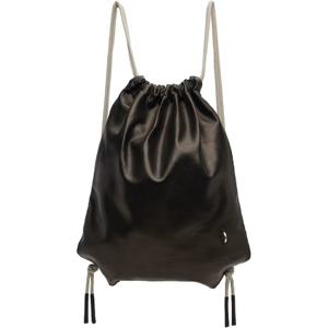 릭오웬스 백팩 블랙   오프 화이트 콘코르디안 드로우스트링 백팩 252232M166001