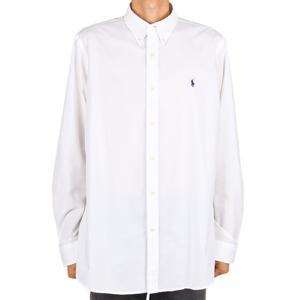 폴로랄프로렌 25FW 남성 포니 로고 셔츠 커스텀핏 화이트 710928255 002