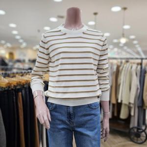 [BCBG]올앤선드리 stripe 라운드 니트 A5S2K333_DG